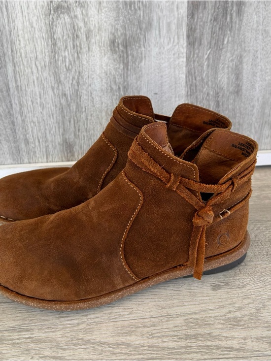 Born Shoes - BORN Tarkiln Suede Leather Ankle Boot Women's 8 Brown Rustic Nature Boho